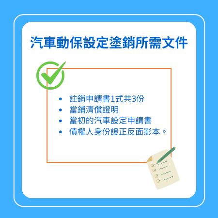 汽車動保設定解除準備資料